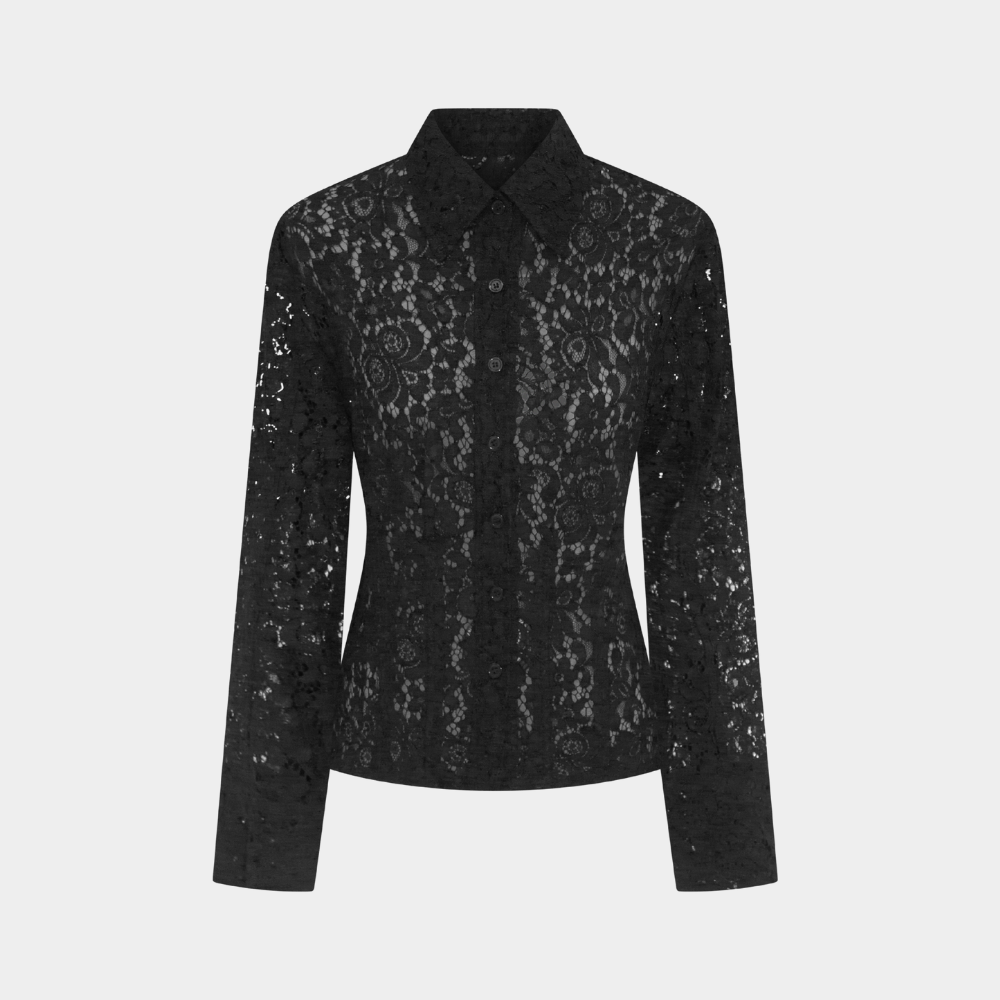 LACE BUTTON DOWN