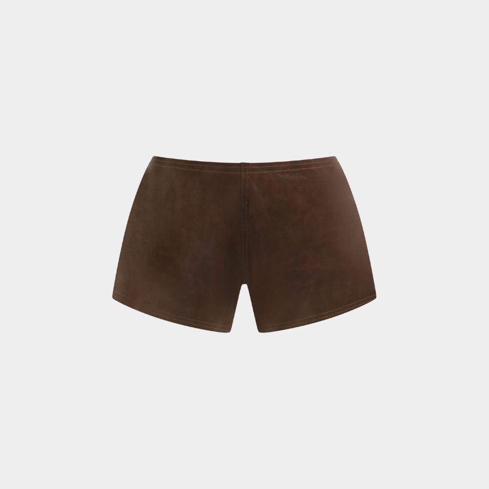 
                  
                    LEATHER MINI SHORTS
                  
                