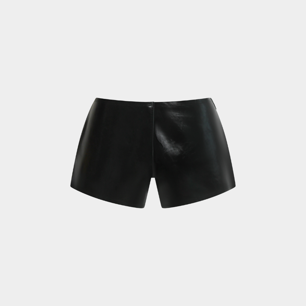 LEATHER MINI SHORTS