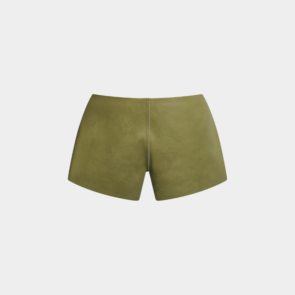 
                  
                    LEATHER MINI SHORTS
                  
                