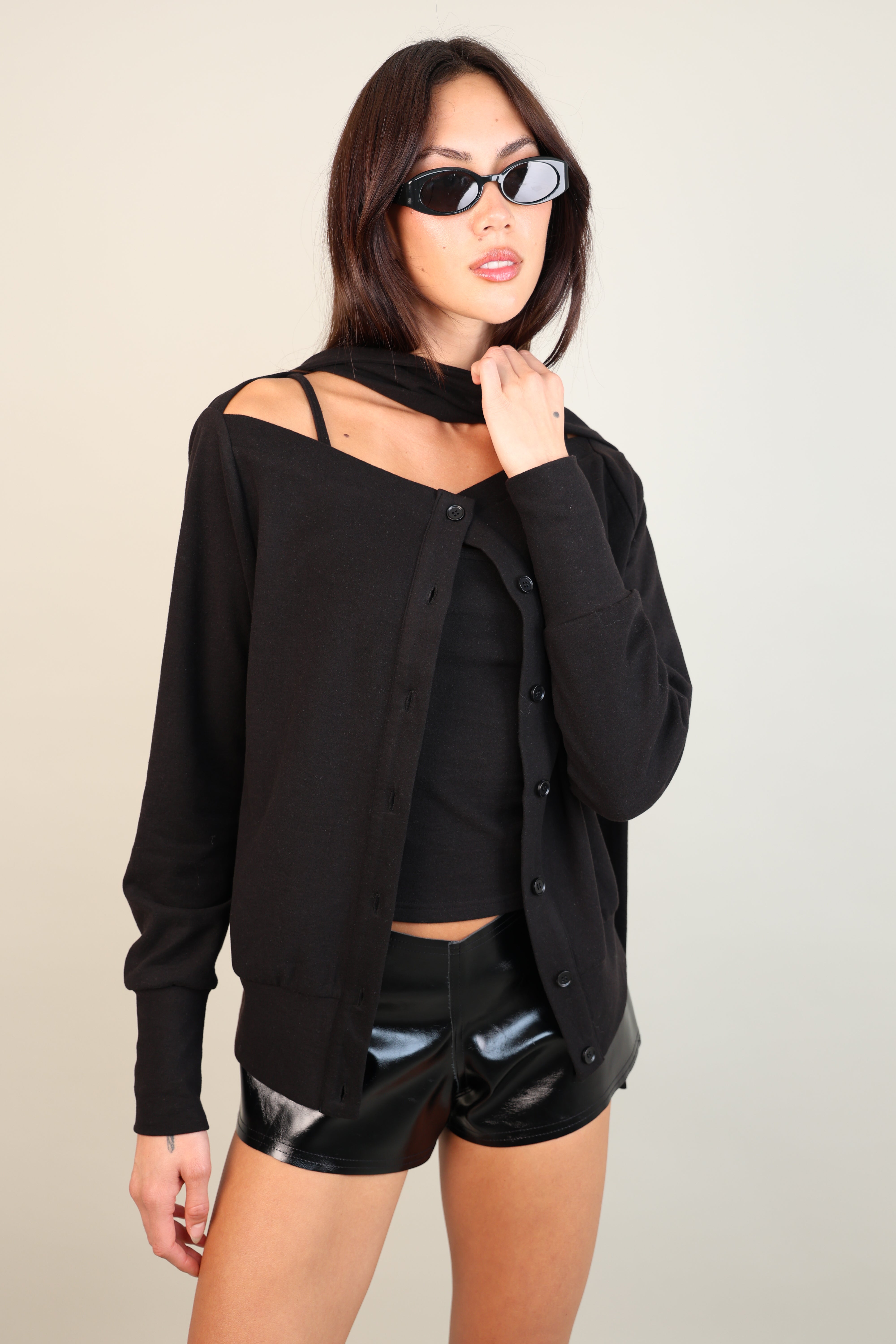 LEATHER MINI SHORTS – BY GIANNA