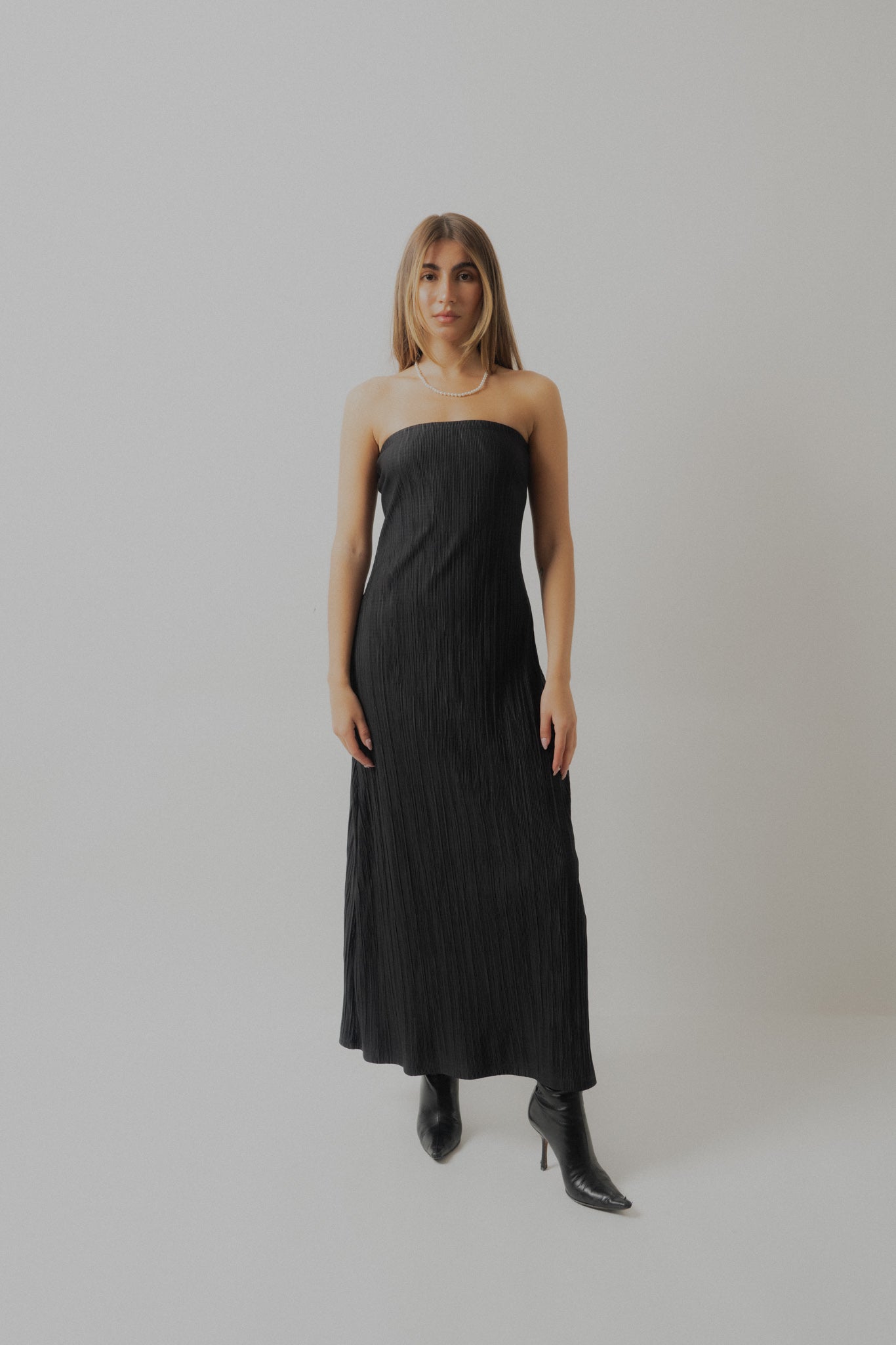 Elena | Women's Pleated Maxi Dress