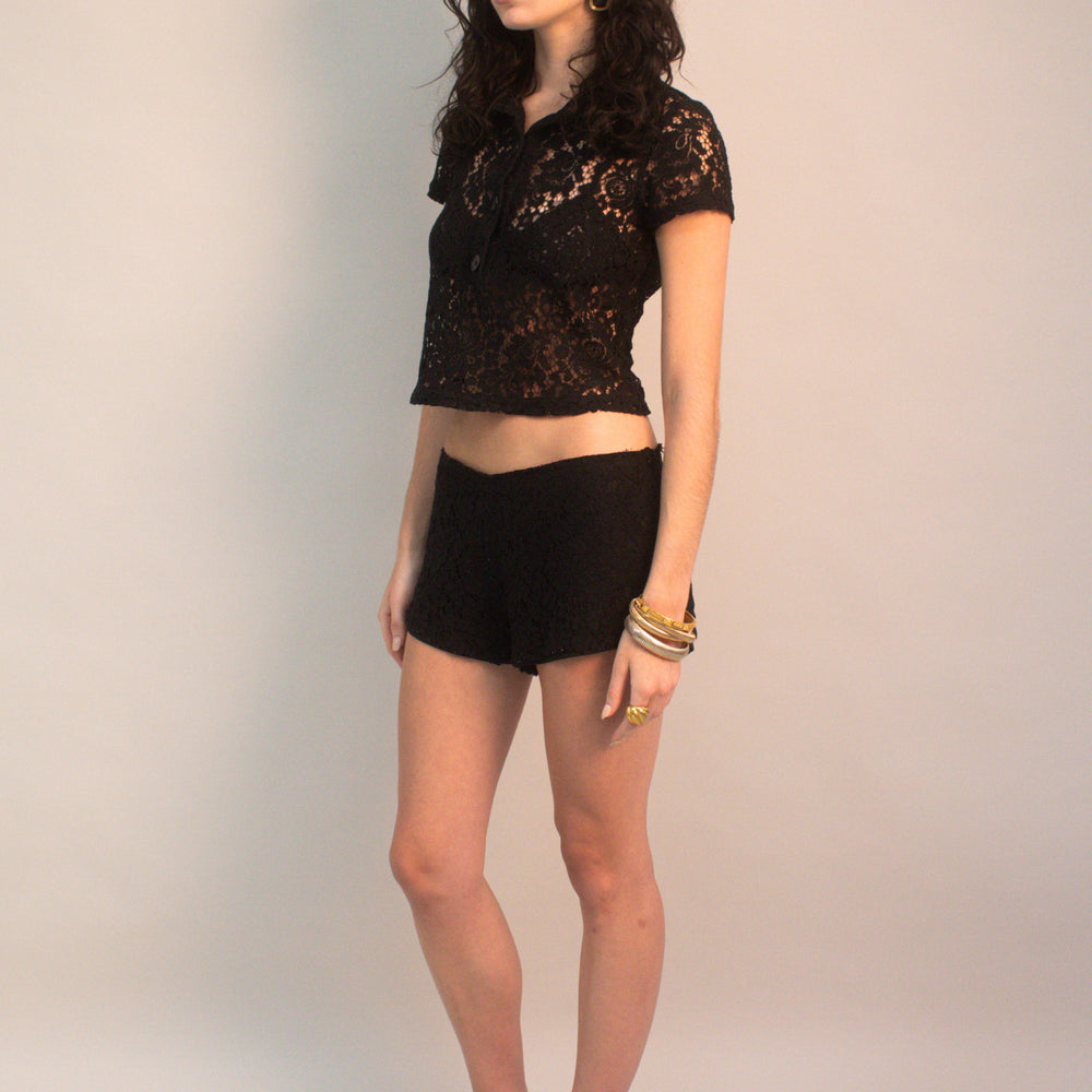 
                  
                    LACE MINI SHORTS
                  
                